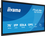 IIYAMA TE7515A-B1AG 75inch Stylish IFP iiWare21E 3840x2160 UHD IPS Android 14 16/128GB 2xHDMI DP 2xUSB-C VESA 800x400