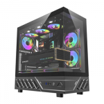 Kompiuterio korpusas - darkFlash DS950 ATX, 6 ventiliatoriai, USB-C 3.2 Gen 2, juodas