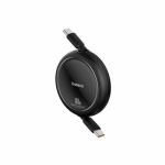Baseus Free2Draw Mini I&scaron;traukiamas USB-C laidas 0,48 Gbit/s 100 W 1 m juodas