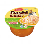 INABA Dashi Delights vi&scaron;tienos, tuno ir &scaron;ukučių sultinys - skanėstas katėms - 70g