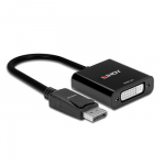 Adapteris - LINDY DisplayPort į DVI-D Aktyvus Adapteris Konverteris, 1920x1080@60Hz, 160mm, Juodas
