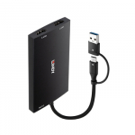 Adapteris - LINDY USB Tipo A/C į Dviejų HDMI 4K60 Keitiklį 100W