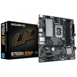 Gigabyte B760M D3HP | Processor family Intel | Processor socket LGA1700 | DDR5 | Supported hard disk drive interfaces M.2, SATA | Number of SATA connectors 4
