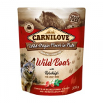 CARNILOVE Dog Pouch Wild boar and rosehips - drėgnas ėdalas &scaron;unims - 300g