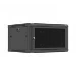 Lanberg Wall mounted installation cabinet 19" 6U 600X600 | WF01-6606-23B | Black