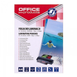 OFFICE PRODUCTS Laminavimo plėvelė, A4, 2x100 mikronų, blizgi, 100 lapų, skaidri
