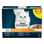 PURINA Gourmet Perle Duck, turkey, lamb, tuna - drėgno kačių ėdalo - 12x85 g