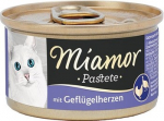 MIAMOR Pastete Poultry hearts - &scaron;lapias kačių maistas - 85g