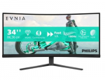 Philips Evnia 3000 34M2C3500L 180Hz lenktas LED GAMING monitorius su VA technologija | 34 colių | UWQHD (3440x1440, 21:9, 110ppi) | Reakcijos laikas: 1ms | Jungtys: HDMI, DisplayPort, 3.5mm | Pakreipiamas stovas, VESA, Kensington užraktas