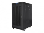 LANBERG FF01-8022-23BL free-standing rack 19inch self-assembly flat pack 22U/800x1000mm black mesh door LCD