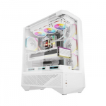 Kompiuterio korpusas - darkFlash DY460 ATX korpusas, 4 ARGB ventiliatoriai, USB-C, balta