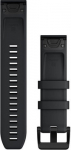 Garmin watch strapQuickFit 22mm, black silicone/stainless steel