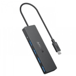 Anker 4-Port USB 3.0 Hub with 5Gbps Data Transfer, Ultra-Slim Data USB C Hub [Charging Not Supported], for MacBook, iMac, Surface, Mobile HDD, and More(USB-C)