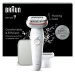 Braun Epilator | SES9-030 Silk &eacute;pil 9 | Operating time (max) 50 min | Number of power levels 2 | Wet and Dry | White/Rose