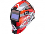 Yato YT-73921 suvirinimo kaukė ir &scaron;almas Welding helmet with auto-darkening filter Juoda, Raudona, Sidabras