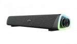 Trust GXT 620 Axon RGB Illuminated Gaming Soundbar with rainbow wave lighting and easy-to-reach volume control