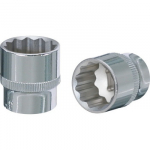 12-briaunė galvutė 1/2"CHROMEplus,on hang tag 15mm, KS Tools