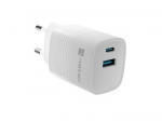 NATEC USB Charger Ribera GaN USB-A+USB-C Power Delivery 30W white