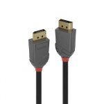 DisplayPort Kabelis - LINDY Anthra Line DisplayPort 1.4 Kabelis, M/M, 0.5 m, Juodas