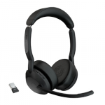 Ausinės - Jabra Evolve2 55 UC Stereo, Bluetooth, USB, ANC - Juoda