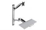 Flexible Wall Mount, 1xLCD+keyboard, max. 27'', adjustable and rotated 360&deg;