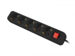 LANBERG Power strip 5x Shuko 3m Circuit breaker black