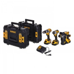 GALVANINIŲ ĮRANKIŲ RINKINYS COMBO DEWALT DCK368P3T-QW (DCH273+DCD796+DCF887)