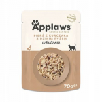 APPLAWS Chicken breast with wild rice in broth - &scaron;lapias kačių maistas - 70g