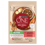 PURINA One Mini/Small Active Beef - drėgnas ėdalas &scaron;unims - 85g