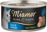 MIAMOR Feine Filets Naturell Tuna with shrimps - &scaron;lapias kačių maistas - 80g