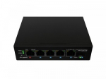 Lanberg Switch PoE 1xBT 3xAT SFP/ETH Din Unmanagment Fast Ethernet | ILFE-4P-1GE-1S-90