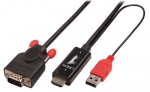 HDMI Laidas - LINDY HDMI į VGA Laidas, M/M, 1920x1200, 60Hz, 3 m, Juodas
