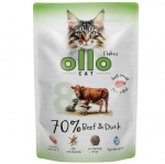 OLLO Cat No. 8 Beef and duck - &scaron;lapias kačių maistas - 85g
