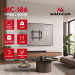 &bdquo;Maclean&ldquo; televizoriaus laikiklis, maks. VESA 200x200, 13&ndash;43 colių, iki 45 kg, juodas, reguliuojamas pasvirimo kampas nuo 0&deg; iki -8&deg;, MC-186