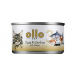 OLLO Cat nr 3 Tuna and Chicken with shrimp in broth - &scaron;lapias kačių maistas - 70g