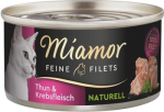 MIAMOR Feine Filets Naturell Tuna with crab - &scaron;lapias kačių maistas - 80g