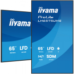 IIYAMA LH6575UHS-B2AG 65inch 3840x2160 UHD IPS panel Haze 25Percent 500cd/m Landscape and Portrait