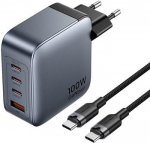 Vention 100 W įkroviklis 1xUSB-A 3xUSB-C + kabelis