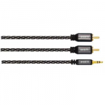 Laidas Avinity 2 RCA - 3,5mm, 1.5 m, black/gray