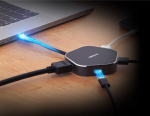 D-LINK USB-C 4-port USB 3.0 hub with HDMI and USB-C charging port