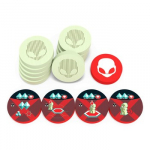 On Mars: Alien Invasion - Wooden Alien Token