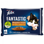 Felix Fantastic triu&scaron;iena, ėriena - drėgnas kačių ėdalas 340g (4x 85g)