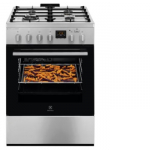 Electrolux 600 Series SteamBake, 58 L, plotis 60 cm, nerūdijantis plienas - Dujinė viryklė su elektrine orkaite