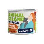 ANIMAL ISLAND Everyday Turkey and duck for kittens - &scaron;lapias kačių maistas - 185g
