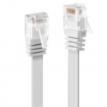 Tinklo Kabelis - LINDY Cat.6 U/UTP Plok&scaron;čias Tinklo Kabelis, RJ45, M/M, 250MHz, 32AWG, 5 m, Baltas