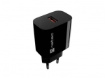 SIENINIS ĮKROVIKLIS NATEC RIBERA 1X USB-A 18W JUODAS
