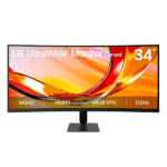 LG UltraWide 34U601B 120Hz lenktas LED GAMING VA monitorius su AMD FreeSync Premium technologija | 34 colių | 3440x1440, 21:9, 110 ppi | Reakcijos laikas: 5ms (GtG) | Jungtys: DisplayPort, HDMI | Tilt, VESA, Flicker Safe