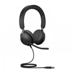 Jabra Evolve2 40 SE Laisvų rankų įranga Vielinis Su lankeliu Biuras / skambučių centras USB Type-C / USB Type-A Juoda