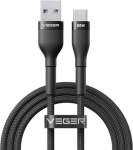 Veger Kabelis USB-A to USB-C PD 11V 6A 66W AC04 1.2m, Juoda