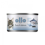 OLLO Cat nr 5 Tuna and Salmon in broth - &scaron;lapias kačių maistas - 70g